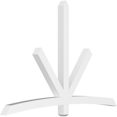 Ekena Millwork Alberta Architectural Grade PVC Gable Bracket, 84"W x 56"H x 4"D x 4"F, 16/12 Pitch GBP084X56X0404ALB00